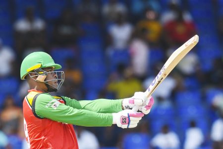Shimron Hetmyer played a pugnacious innings the kind his adoring fans want to see all the time. (Photo courtesy CPLT20/Getty Images)