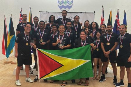 Dominance!  The Guyana Senior Squash Team successfully retained their overall title at the CASA Senior Championship in the Cayman Islands.
