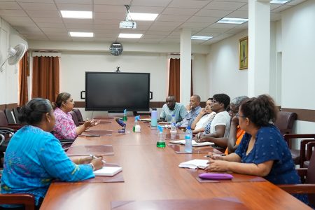 Minister of Education, Priya Manickchand yesterday  afternoon met with members of the St Rose’s Alumni Association of the USA along with those from Toronto, Canada and Guyana. (Ministry of Education photo)