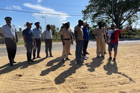 The police visit (Police photo)