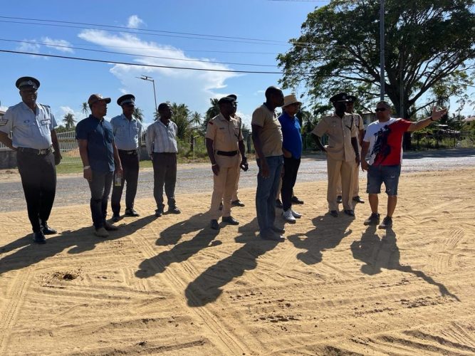 The police visit (Police photo)