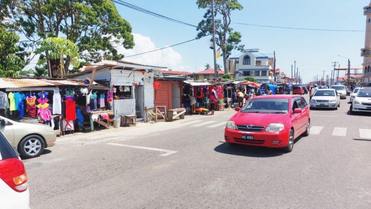 Some of the vendors along the main access road
