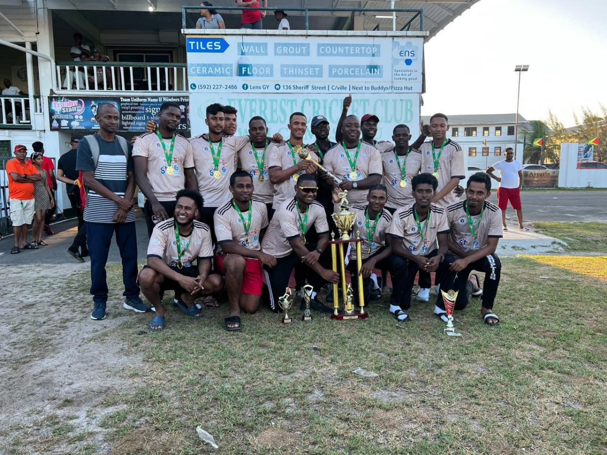 Champions! The inaugural winners of the Georgetown Cricket Association T20 Cup, Demerara Cricket Club

