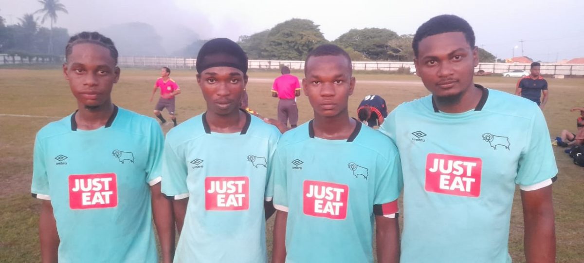 Eagles scorers from left: David Chisholm, Nathan Lyvan, Shakeel King, and Kevin Duke