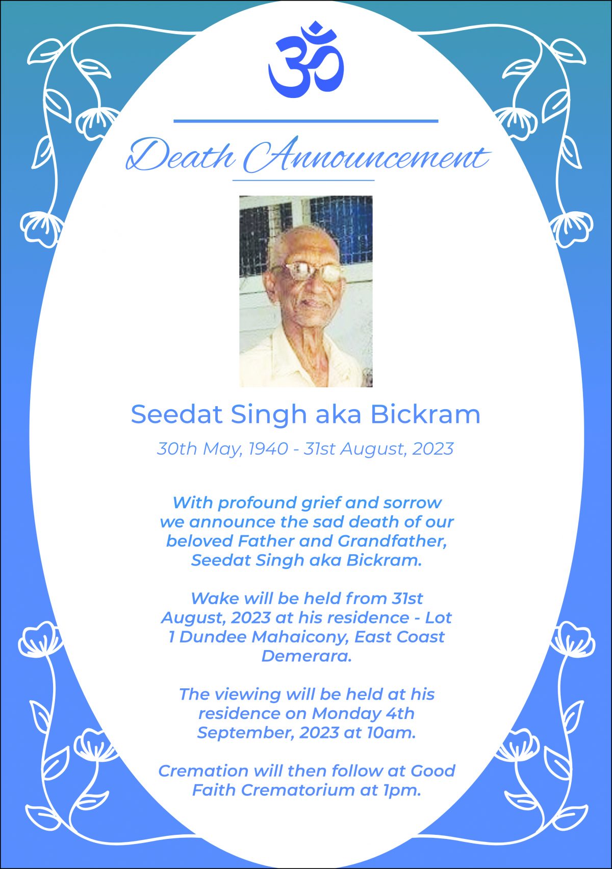 Seedat Singh aka Bickram