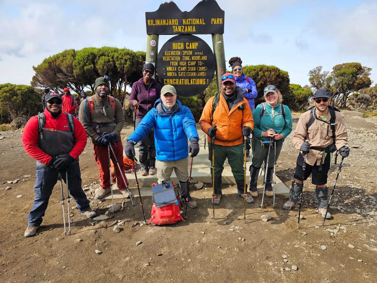 The group, excluding Fr Carl Philadelphia who descended from the base camp on the seventh day.