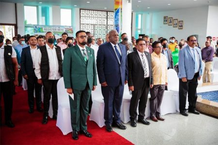 Top down Guyana political ‘top shelf rolled out’ for the launch of the April 2022 Agriculture Investment Forum and Expo in April last year.