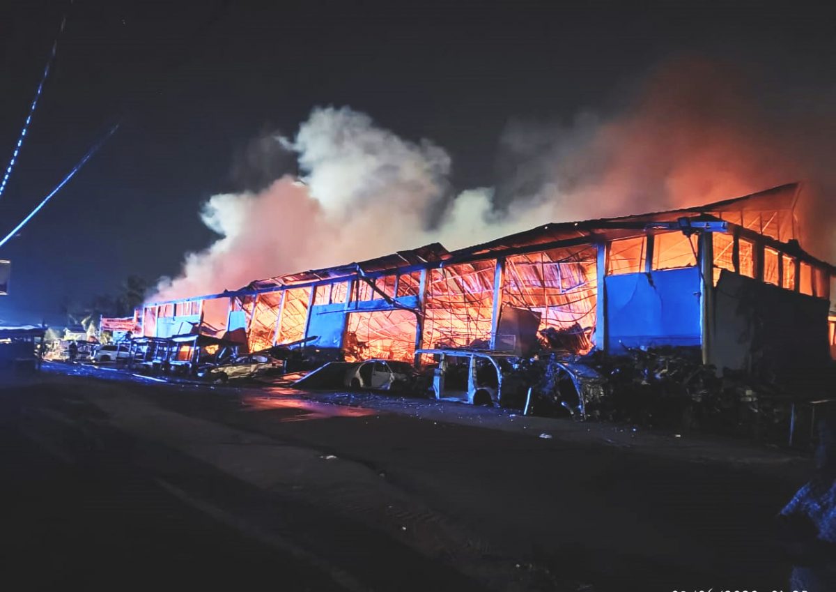 Whiteboy’s Auto Spares & Accessories engulfed in flames