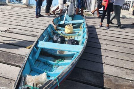 One of the boats in the accident (Police photo) 