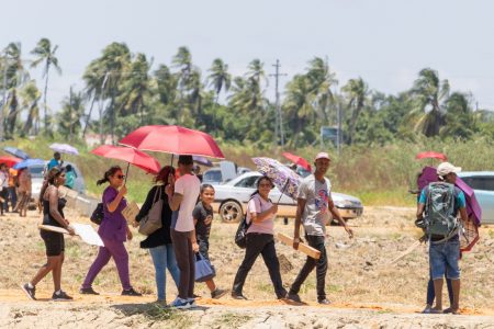 De Kinderen residents preparing to identify their lots (CHPA photo) 