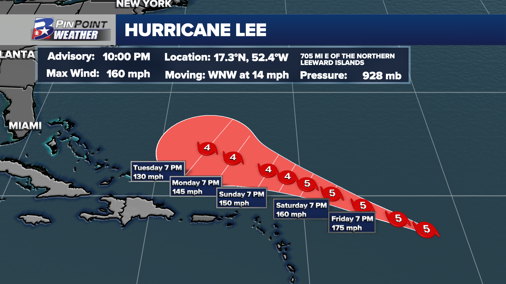 Hurricane Lee expected to move north of Puerto Rico but still dangerous