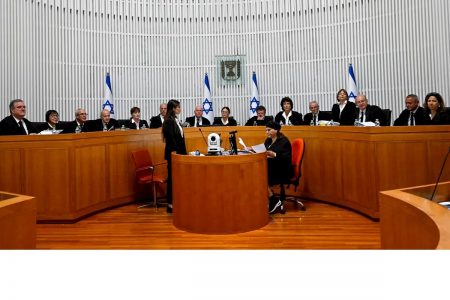 All 15 of Israel's Supreme Court justices appear for the first time in the country's history to look at the legality of Prime Minister Benjamin Netanyahu's contentious judicial overhaul, in Jerusalem on Sept. 12.Debbie Hill/The Associated Press
