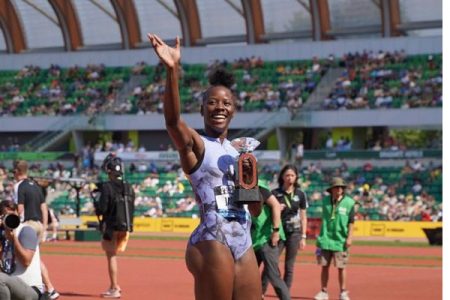 Jamaica’s Shericka Jackson added the 200m yesterday to her 100m triumph on Saturday at the season ending Diamond League meet in Eugene, Oregon.
