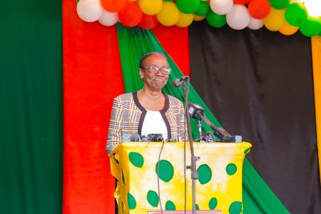 Maureen Massiah addressing the event (Ministry of Education photo)