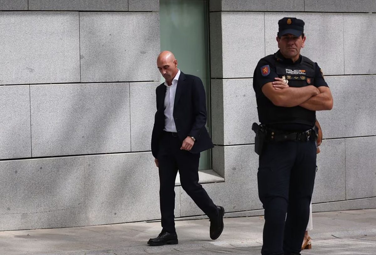 Former president of the Royal Spanish Football Federation Luis Rubiales is pictured after leaving the high court in Madrid, Spain – September 15, 2023 REUTERS/Isabel Infantes/File Photo.