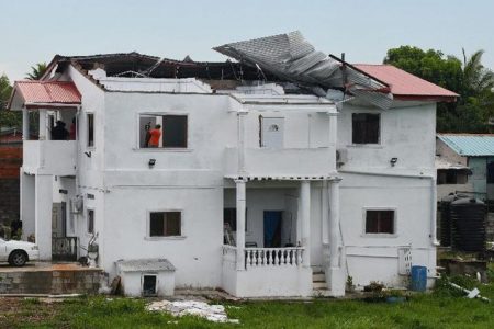 Some of the damage done (Trinidad Express photo)