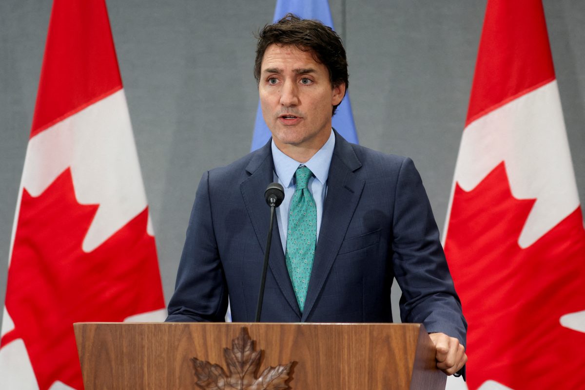 Canadian Prime Minister Justin Trudeau holds a press conference on the sidelines of the UNGA in New York, U.S., September 21, 2023 as tensions escalate following Canada's announcement that it was "actively pursuing credible allegations" linking Indian government agents to the murder of a Sikh separatist leader in June. REUTERS/Mike Segar