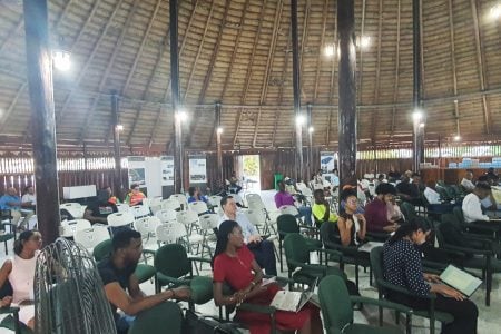 The public consultation at the Umana Yana on Wednesday
