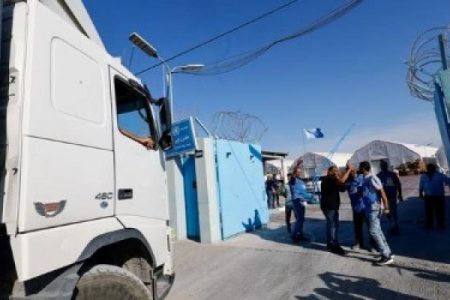 A truck on its way to Gaza Credit: REUTERS/MOHAMMED SALEM