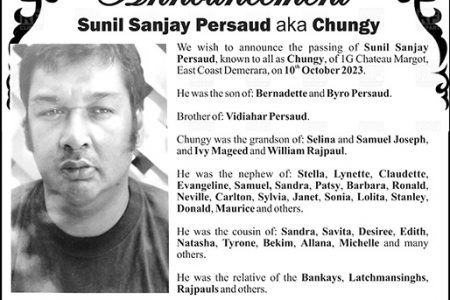 Sunil Sanjay Persaud aka Chungy