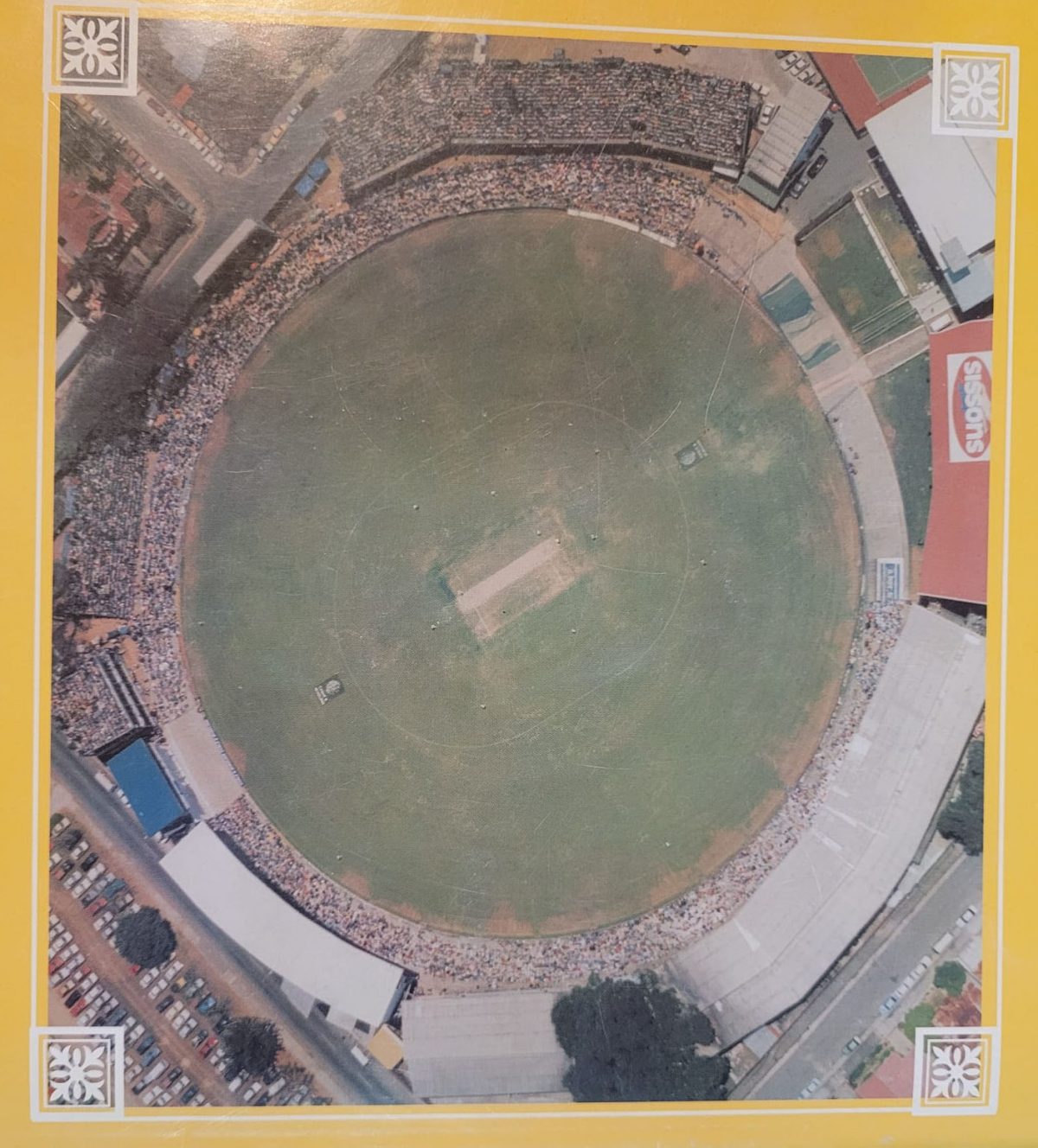 Overhead shot of the Queen’s Park Oval during the weekend of the 11th -12th March, 1995 (Photo: Queen’s Park Cricket Club Centenary Issue 1996)
