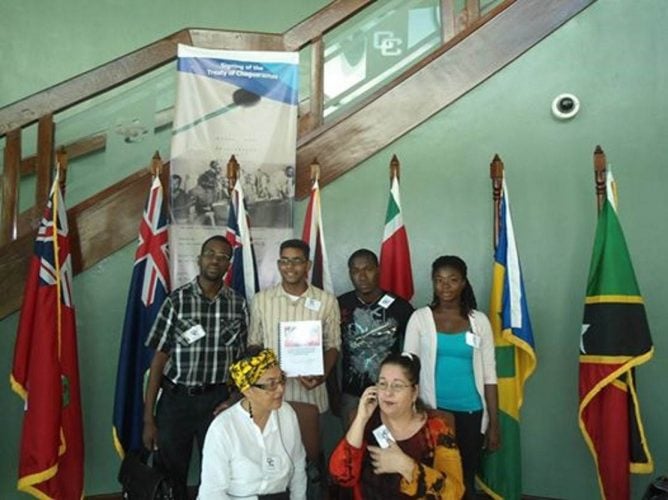 Guyanese at the CARICOM Secretariat in 2013 to deliver the petition condemning the discriminatory Supreme Court Ruling of the Dominican Republic.