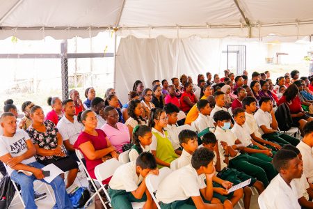 Some of those who attended yesterday’s ceremony (Ministry of Education photo)