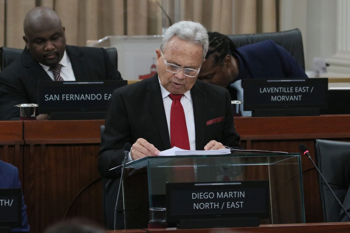 Minister of Finance and Colm Imbert introduces the Appropriation (Financial Year - 2024) Bill in the House of Representatives yesterday.TT Parliament