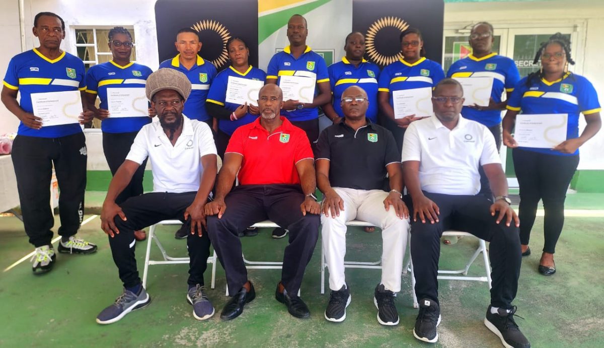 Several newly accredited CONCACAF W ‘C’ Licences certificates and C Licences coaches displayed their accreditation alongside several members of the GFF council and technical department.