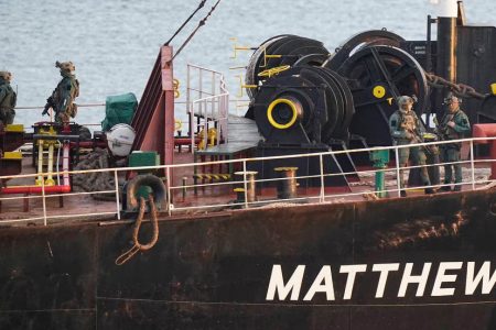 The MV Matthew was used to smuggle 2.2 tonnes of cocaine. Photograph: Niall Carson/PA Wire