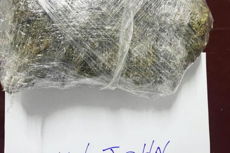 The parcel of cannabis that was found
