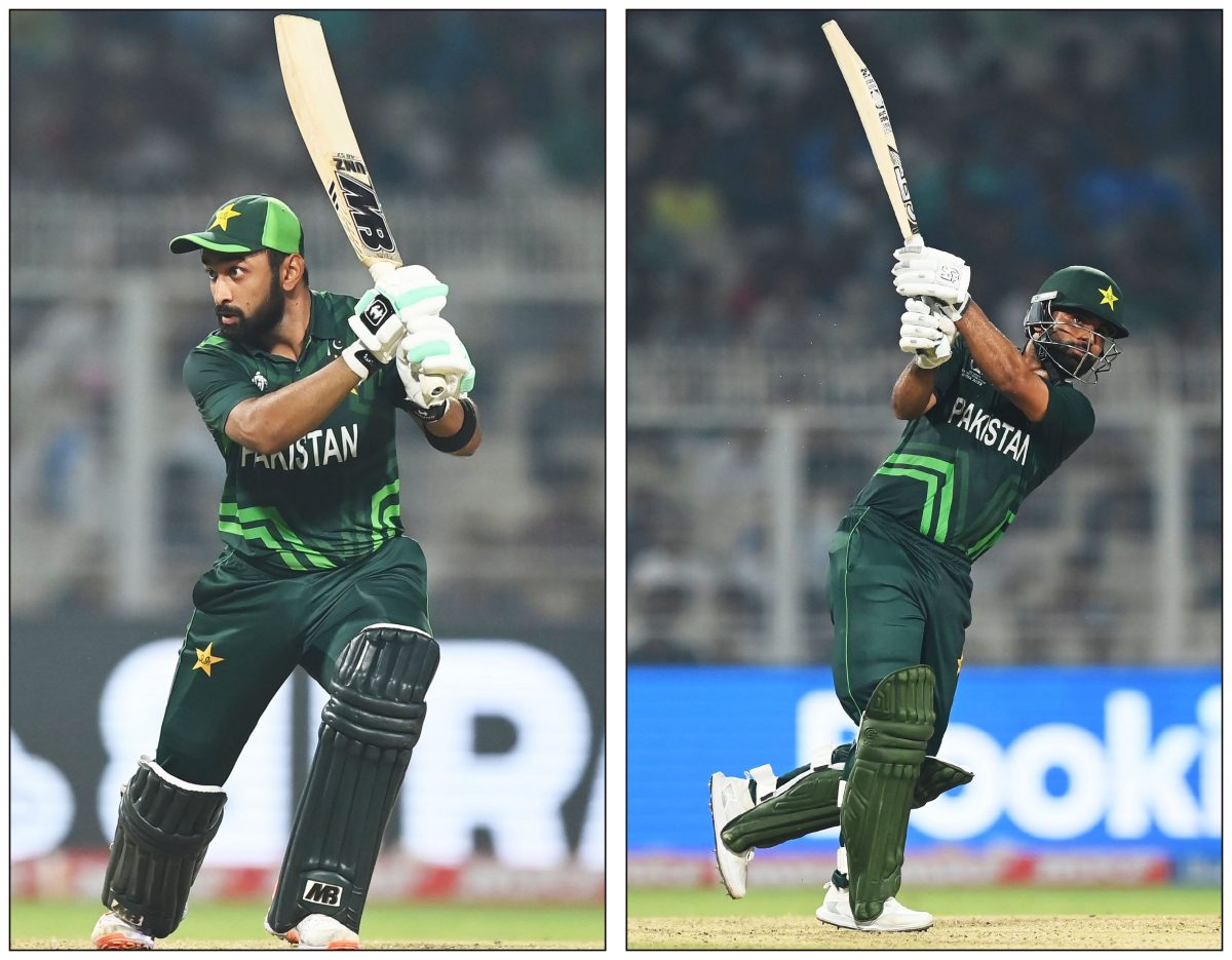  Openers Abdullah Shafique, left and Fakhar Zaman put on a century opening stand (128) for Pakistan.