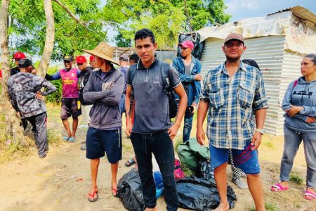 Some of the Venezuelans who arrived on Thursday