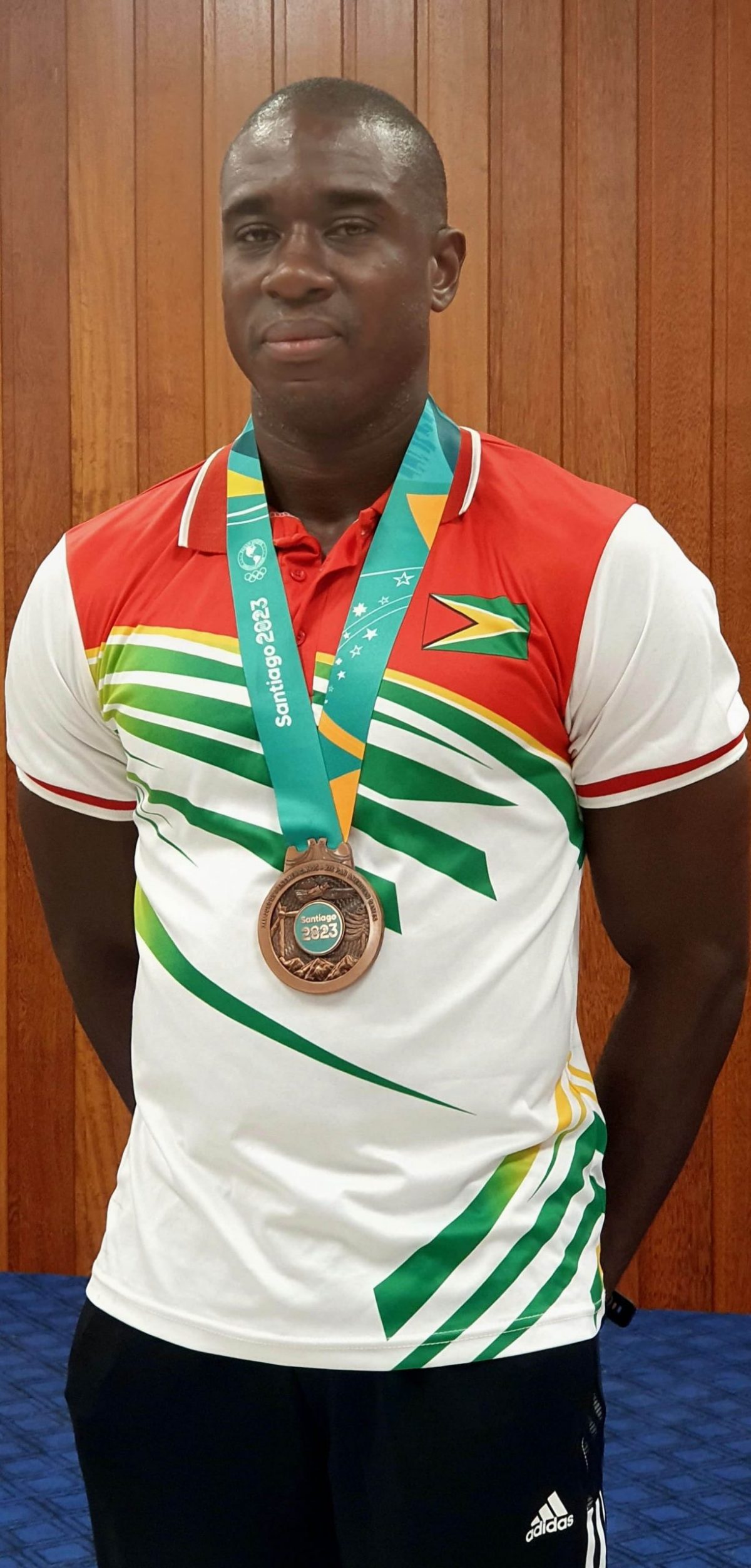 Javelin thrower Leslain Baird was rewarded with GYD $400,000 for his bronze medal exploits at the Pan Am Games in Santiago, Chile