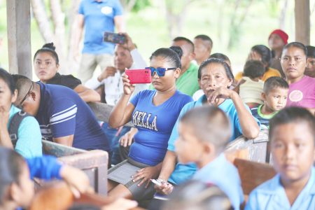 Residents who gathered to listen to the Minister. (Ministry of Finance photo)