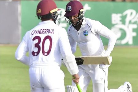 The pair of Tagenarine Chanderpaul and Kavem Hodge recorded half centuries to give the West Indies A marginal first innings lead against hosts South Africa A in the first ‘test’