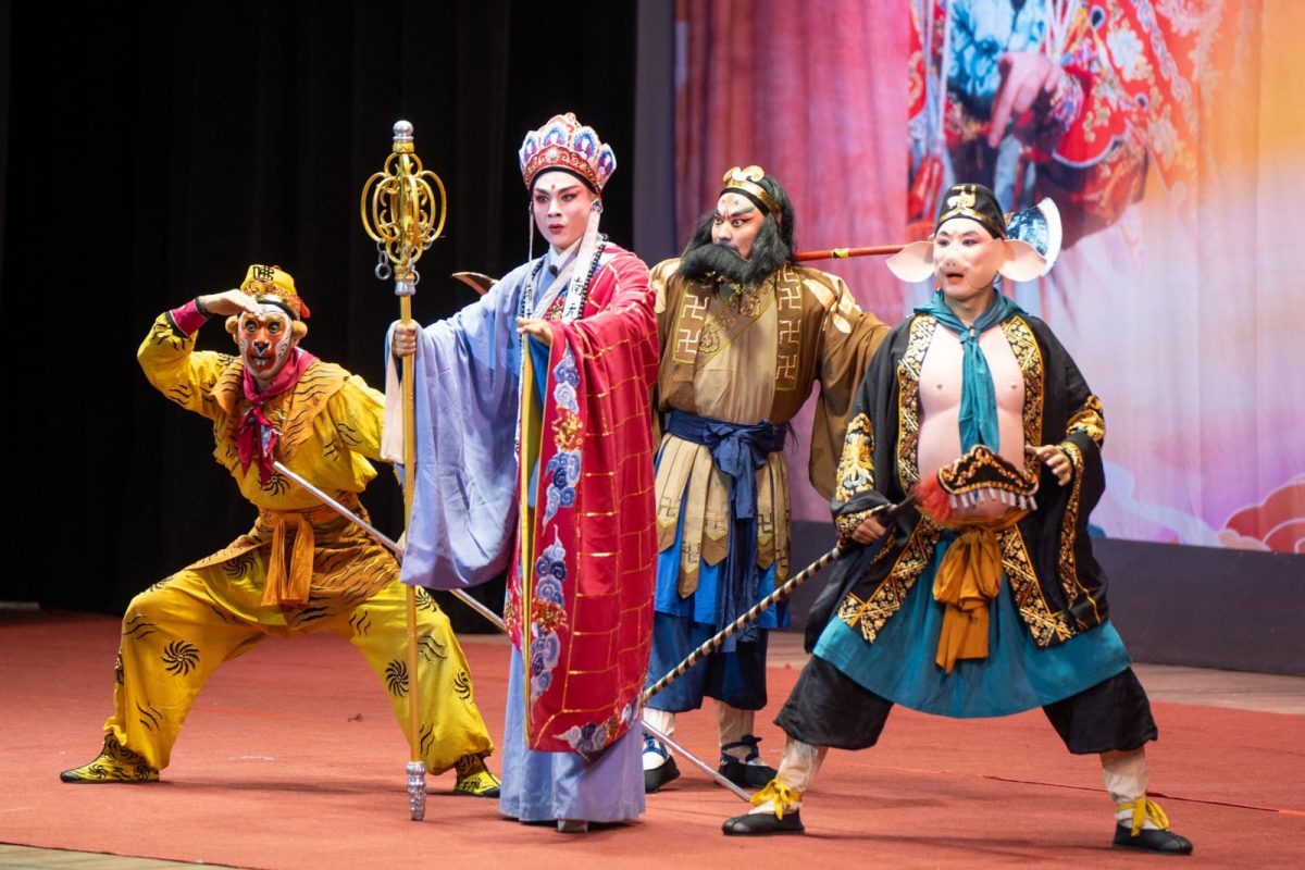  The Ministry of Culture, Youth and Sport and the Embassy of the People’s Republic of China collaborated to host a performance by the Zhejiang Wu Opera last evening. The performance was held at the National Cultural Centre. This Department of Public Information photo captures one of the dramatic moments.