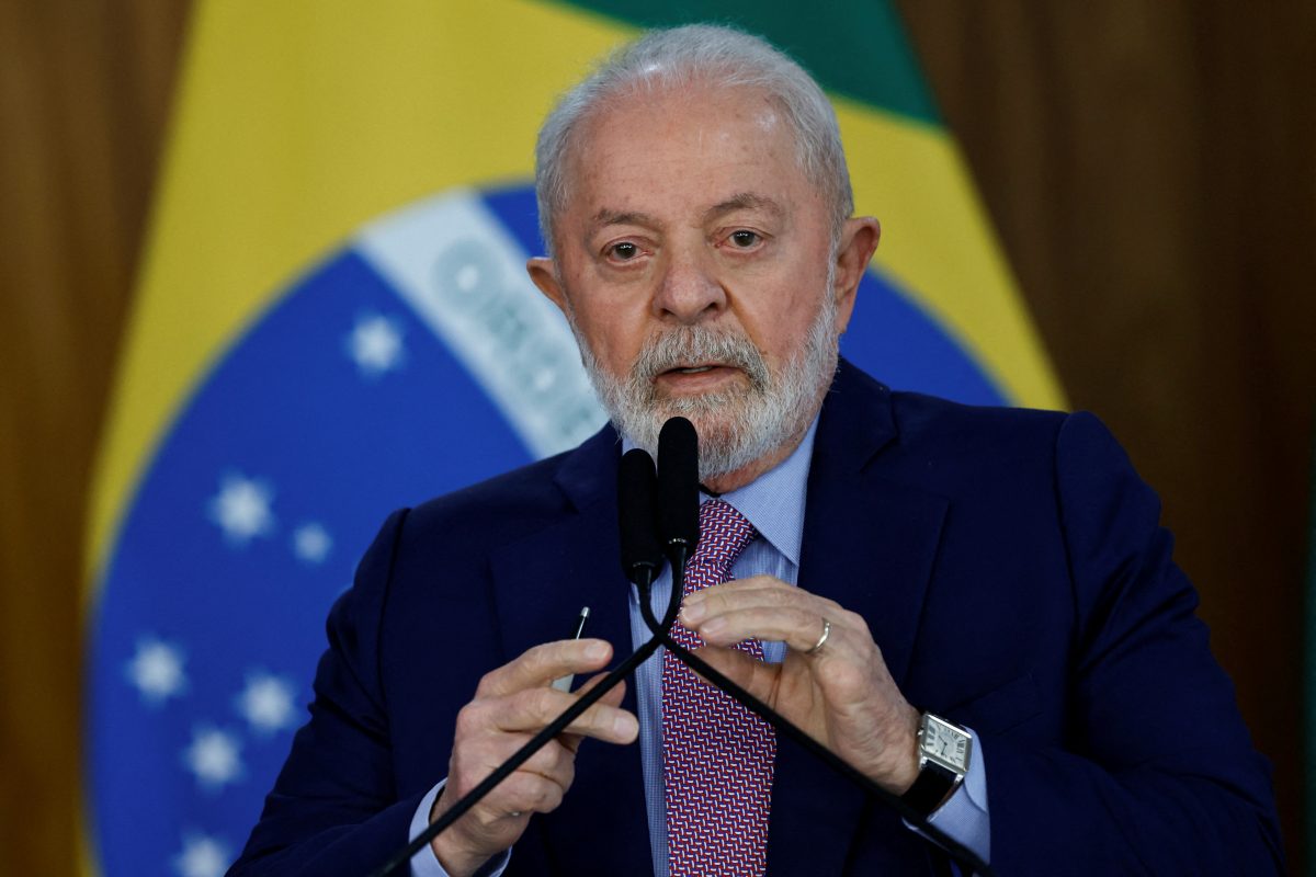 Brazil’s president Luiz Inacio Lula da Silva attends a press conference at the Planalto Palace in Brasilia, Brazil, November 1, 2023. REUTERS/Adriano Machado