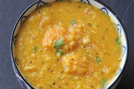 Pumpkin Dhal cooked with Coconut Milk
(Photo by Cynthia Nelson)
