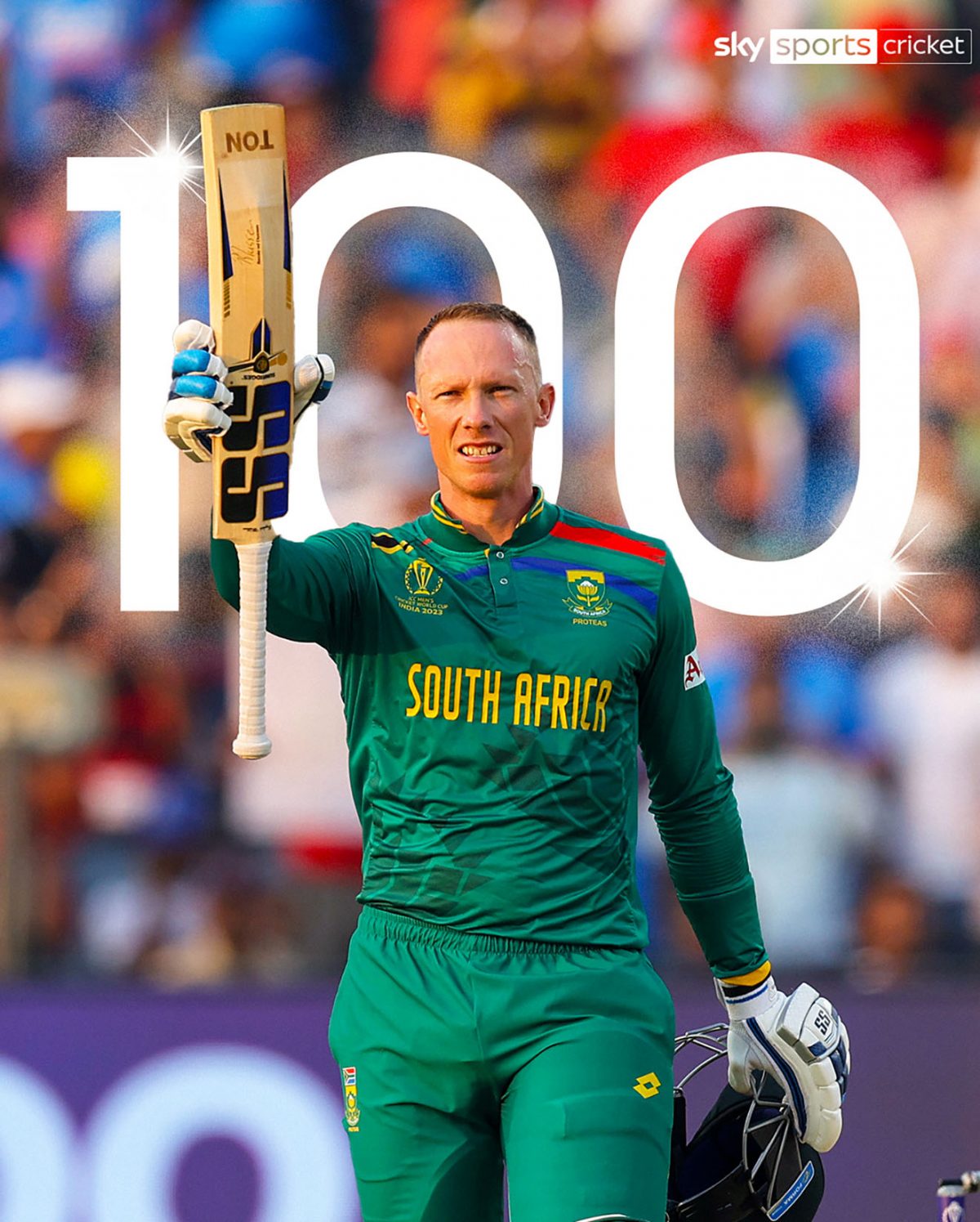 Rassie van der Dussen hit a century to help South Africa defeat New Zealand in a World Cup match for the first time since 1999