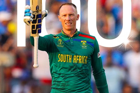 Rassie van der Dussen hit a century to help South Africa defeat New Zealand in a World Cup match for the first time since 1999