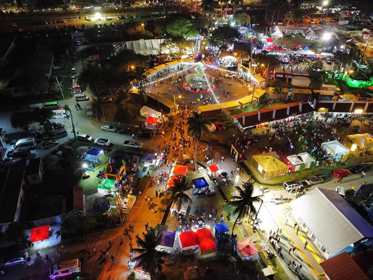 An aerial view of GuyExpo 2023 at the National Exhibition Center in Sophia which came to an end last evening. (Ministry of Tourism, Industry and Commerce photo)  