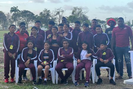 Cycling champions! District 9’s victorious athletes pose with their team manager and teachers.
