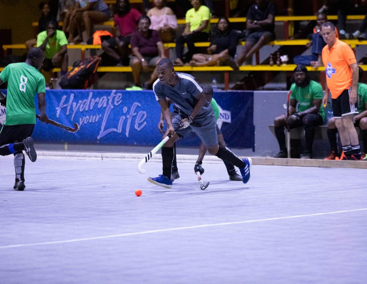 Action in the Men’s O-35 category of the Diamond Mineral Water Hockey Festival