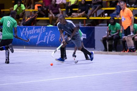 Action in the Men’s O-35 category of the Diamond Mineral Water Hockey Festival