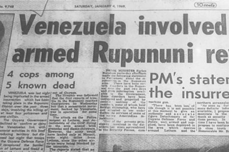 Guyana Graphic headline report of January 4, 1969
