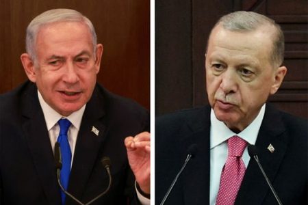 Benjamin Netanyahu (left) and Tayyip Erdogan