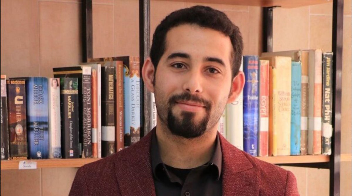 An image of Mosab Abu Toha from City Lights Publishers, who published his debut book of poems, “Things You May Find Hidden in My Ear.”