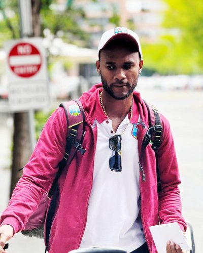 West Indies Test Captain Kraigg
Brathwaite arriving in Australia 