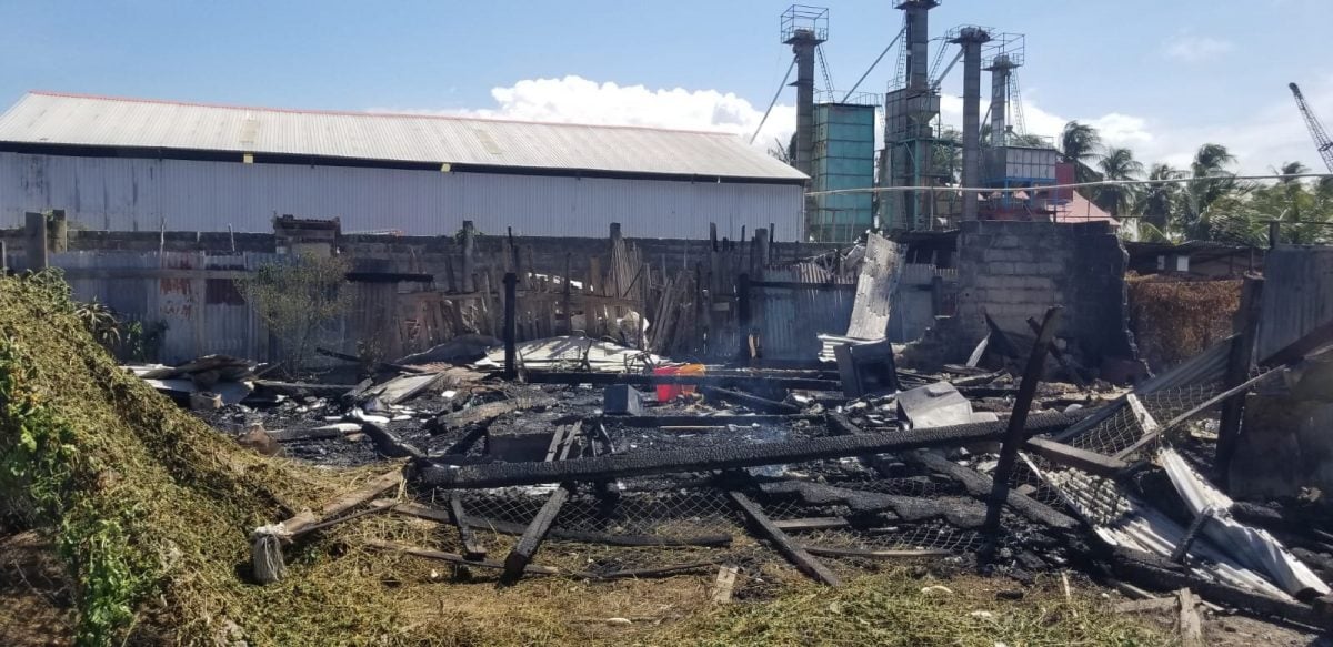 The destroyed house